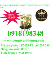 Rơ Le Trung Gian IDEC RM2S-UL-AC220-240 8 Chân Dẹp 081022-11.55