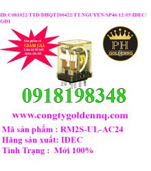 Rơ Le Trung Gian IDEC RM2S-UL-AC24 8 Chân Dẹp 081022-12.05
