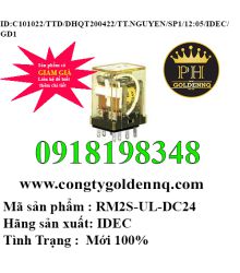 Rơ Le Trung Gian IDEC RM2S-UL-DC24 8 Chân Dẹp 101022-12.05