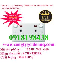 Bộ Ổ Cắm Đôi 3 Chấu 13A Có Công Tắc, Kiểu Anh E30&EMS E25R_WE_G19 Schneider        sp8 -n171222-1307