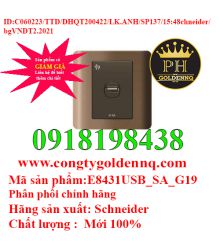 Bộ ổ sạc USB đơn E8431USB_SA_G19 Schneider