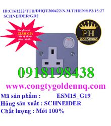 Bộ Ổ Cắm Đơn 3 Chấu 13A Có Công Tắc, Mặt Kim Loại E30&EMS ESM15_G19 Schneider      sp2 -n161222-1527