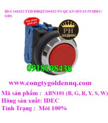 Nút Nhấn IDEC ABN101 (B, G, R, Y, S, W), Nhấn Nhả, 30mm,141022-13.55