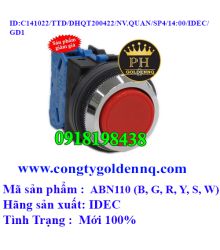 Nút Nhấn IDEC ABN110 (B, G, R, Y, S, W), Nhấn Nhả, 30mm, 141022-14.00