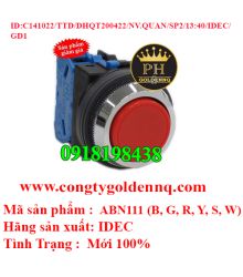 Nút Nhấn IDEC ABN111 (B, G, R, Y, S, W), Nhấn Nhả, 30mm,141022-13.40